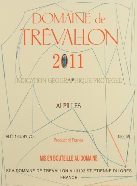 Vin Rouge Les Alpilles I.G.P des Alpilles Domaine Trevallon 2011 75 cl.